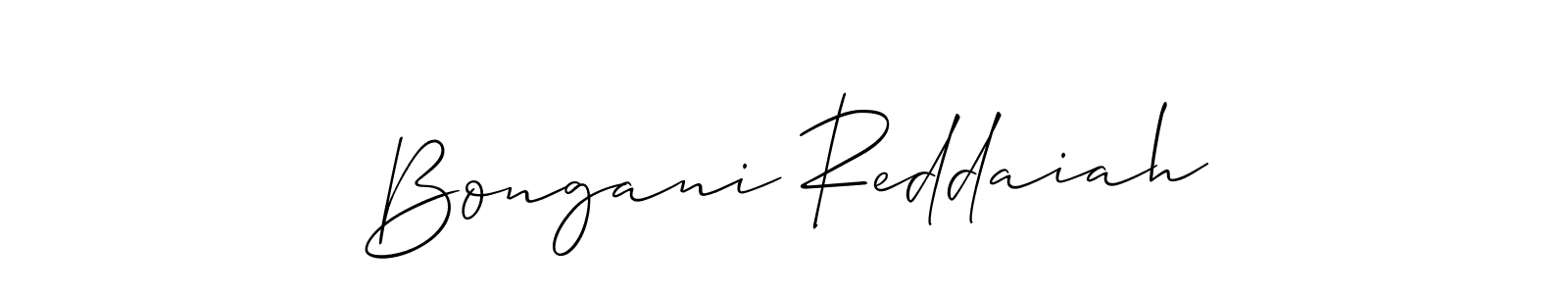 You should practise on your own different ways (Allison_Script) to write your name (Bongani Reddaiah) in signature. don't let someone else do it for you. Bongani Reddaiah signature style 2 images and pictures png