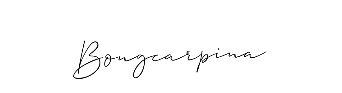 Bongcarpina stylish signature style. Best Handwritten Sign (Allison_Script) for my name. Handwritten Signature Collection Ideas for my name Bongcarpina. Bongcarpina signature style 2 images and pictures png