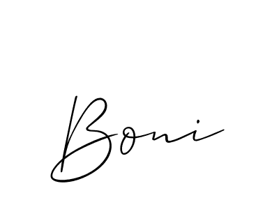 Best and Professional Signature Style for Boni. Allison_Script Best Signature Style Collection. Boni signature style 2 images and pictures png
