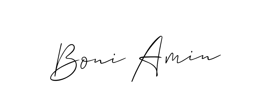 Create a beautiful signature design for name Boni Amin. With this signature (Allison_Script) fonts, you can make a handwritten signature for free. Boni Amin signature style 2 images and pictures png