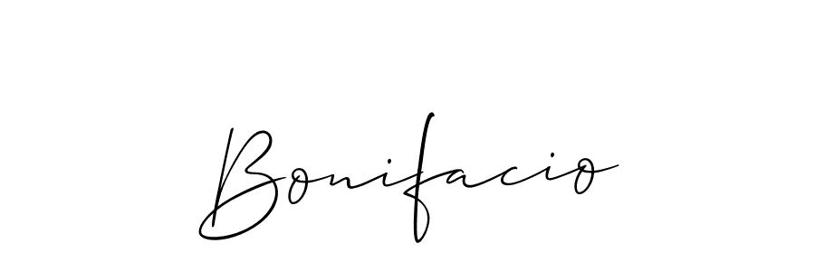 Use a signature maker to create a handwritten signature online. With this signature software, you can design (Allison_Script) your own signature for name Bonifacio. Bonifacio signature style 2 images and pictures png