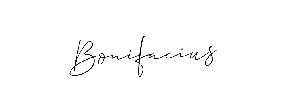 Design your own signature with our free online signature maker. With this signature software, you can create a handwritten (Allison_Script) signature for name Bonifacius. Bonifacius signature style 2 images and pictures png