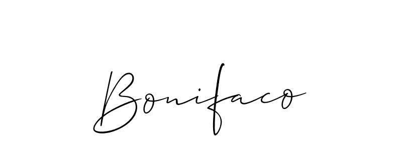 Make a short Bonifaco signature style. Manage your documents anywhere anytime using Allison_Script. Create and add eSignatures, submit forms, share and send files easily. Bonifaco signature style 2 images and pictures png