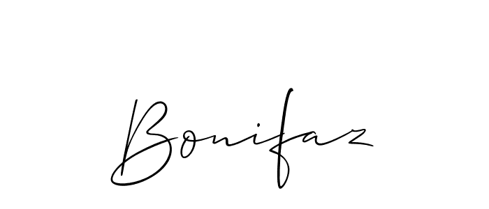Also You can easily find your signature by using the search form. We will create Bonifaz name handwritten signature images for you free of cost using Allison_Script sign style. Bonifaz signature style 2 images and pictures png
