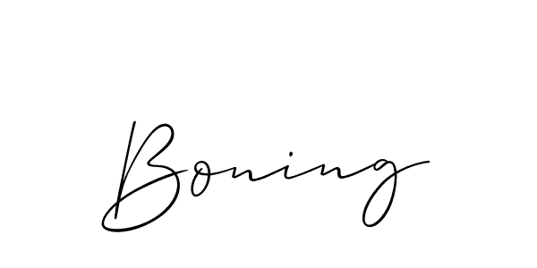 How to make Boning name signature. Use Allison_Script style for creating short signs online. This is the latest handwritten sign. Boning signature style 2 images and pictures png