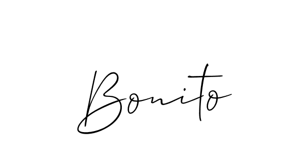Allison_Script is a professional signature style that is perfect for those who want to add a touch of class to their signature. It is also a great choice for those who want to make their signature more unique. Get Bonito name to fancy signature for free. Bonito signature style 2 images and pictures png