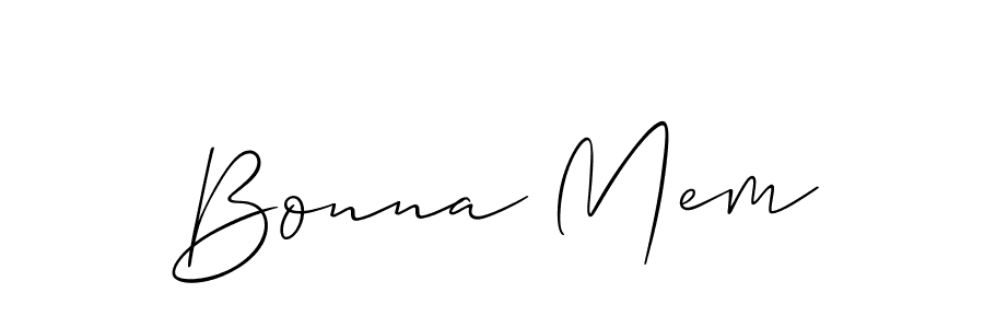 if you are searching for the best signature style for your name Bonna Mem. so please give up your signature search. here we have designed multiple signature styles  using Allison_Script. Bonna Mem signature style 2 images and pictures png