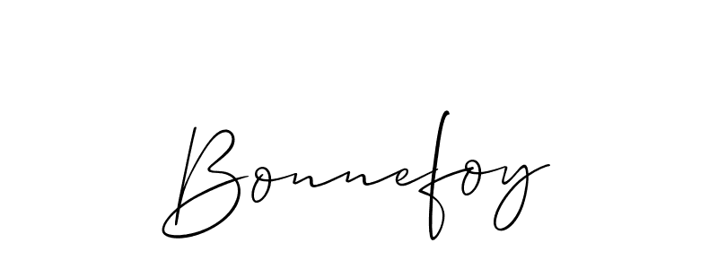 Design your own signature with our free online signature maker. With this signature software, you can create a handwritten (Allison_Script) signature for name Bonnefoy. Bonnefoy signature style 2 images and pictures png