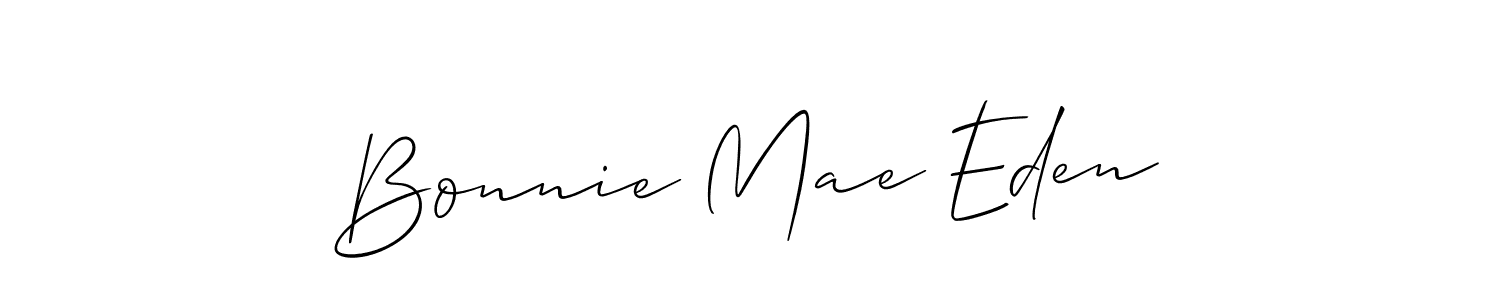 Create a beautiful signature design for name Bonnie Mae Eden. With this signature (Allison_Script) fonts, you can make a handwritten signature for free. Bonnie Mae Eden signature style 2 images and pictures png