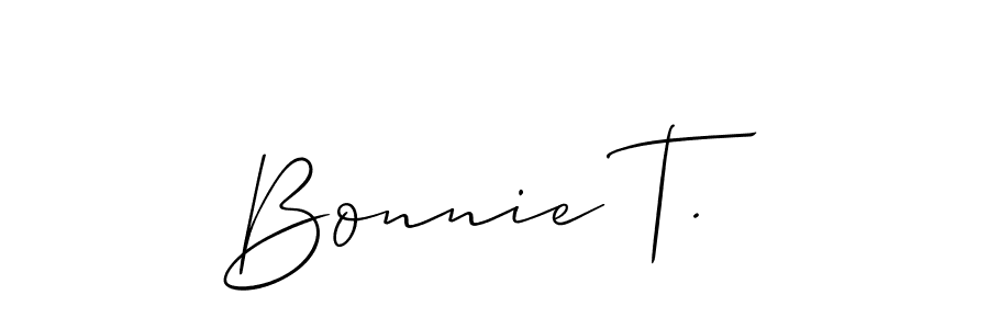 Once you've used our free online signature maker to create your best signature Allison_Script style, it's time to enjoy all of the benefits that Bonnie T. name signing documents. Bonnie T. signature style 2 images and pictures png