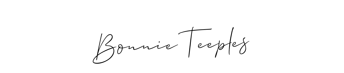 How to make Bonnie Teeples signature? Allison_Script is a professional autograph style. Create handwritten signature for Bonnie Teeples name. Bonnie Teeples signature style 2 images and pictures png