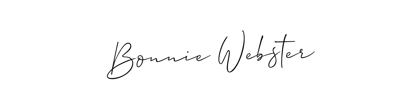 Design your own signature with our free online signature maker. With this signature software, you can create a handwritten (Allison_Script) signature for name Bonnie Webster. Bonnie Webster signature style 2 images and pictures png