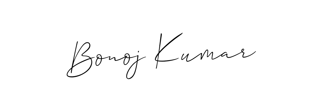 Use a signature maker to create a handwritten signature online. With this signature software, you can design (Allison_Script) your own signature for name Bonoj Kumar. Bonoj Kumar signature style 2 images and pictures png