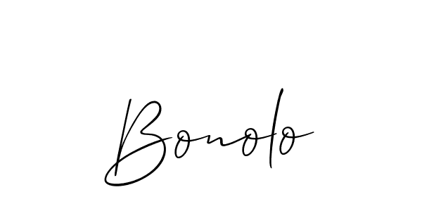 Make a beautiful signature design for name Bonolo. With this signature (Allison_Script) style, you can create a handwritten signature for free. Bonolo signature style 2 images and pictures png