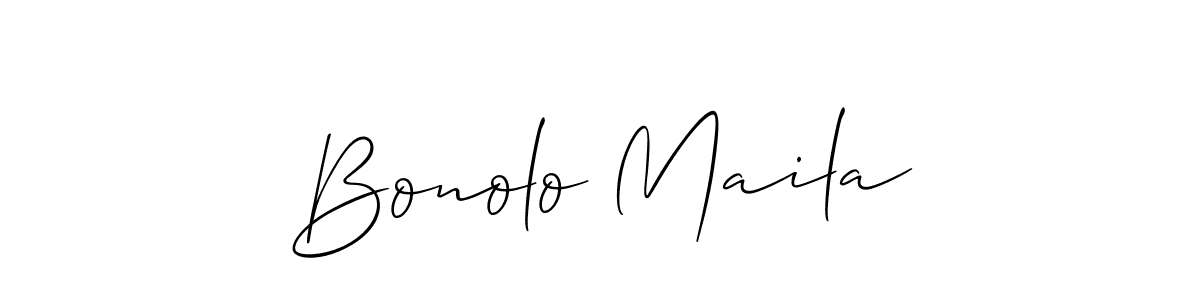 Bonolo Maila stylish signature style. Best Handwritten Sign (Allison_Script) for my name. Handwritten Signature Collection Ideas for my name Bonolo Maila. Bonolo Maila signature style 2 images and pictures png