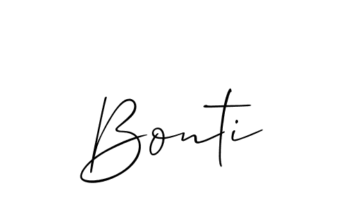 How to make Bonti name signature. Use Allison_Script style for creating short signs online. This is the latest handwritten sign. Bonti signature style 2 images and pictures png