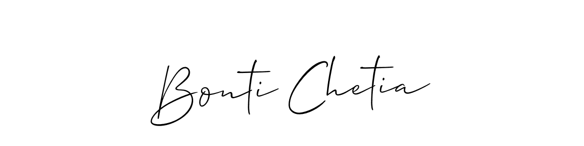 Make a short Bonti Chetia signature style. Manage your documents anywhere anytime using Allison_Script. Create and add eSignatures, submit forms, share and send files easily. Bonti Chetia signature style 2 images and pictures png