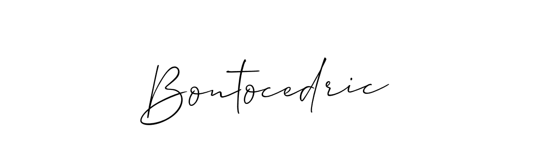 Use a signature maker to create a handwritten signature online. With this signature software, you can design (Allison_Script) your own signature for name Bontocedric. Bontocedric signature style 2 images and pictures png