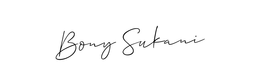 Bony Sukani stylish signature style. Best Handwritten Sign (Allison_Script) for my name. Handwritten Signature Collection Ideas for my name Bony Sukani. Bony Sukani signature style 2 images and pictures png