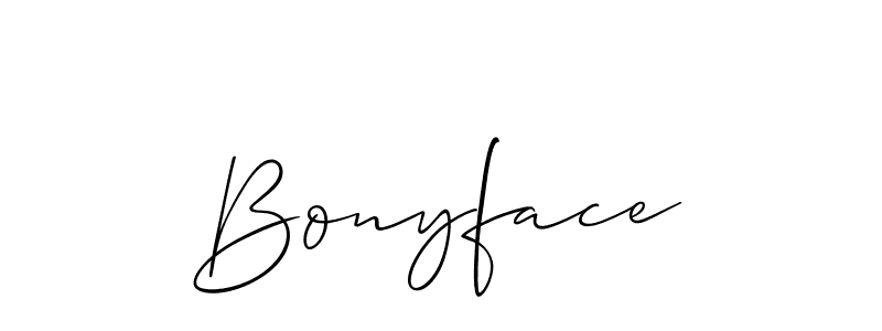 if you are searching for the best signature style for your name Bonyface. so please give up your signature search. here we have designed multiple signature styles  using Allison_Script. Bonyface signature style 2 images and pictures png