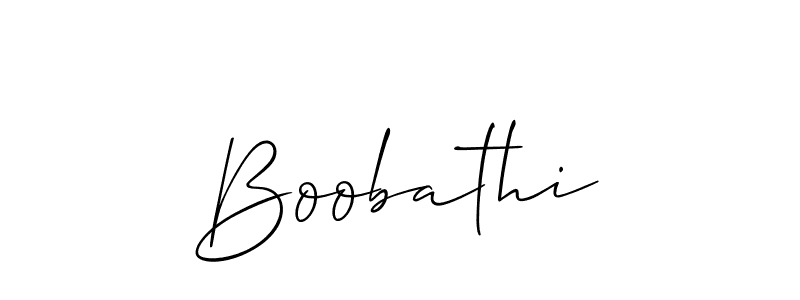 Allison_Script is a professional signature style that is perfect for those who want to add a touch of class to their signature. It is also a great choice for those who want to make their signature more unique. Get Boobathi name to fancy signature for free. Boobathi signature style 2 images and pictures png