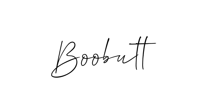 Boobutt stylish signature style. Best Handwritten Sign (Allison_Script) for my name. Handwritten Signature Collection Ideas for my name Boobutt. Boobutt signature style 2 images and pictures png
