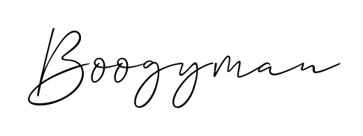 The best way (Allison_Script) to make a short signature is to pick only two or three words in your name. For converting this name Boogyman. Boogyman signature style 2 images and pictures png