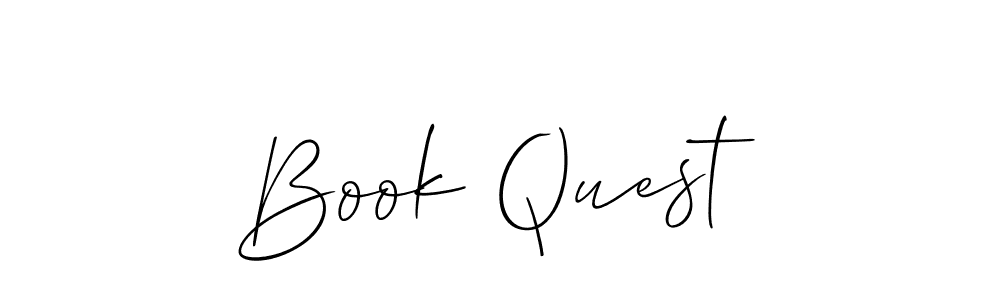 Book Quest stylish signature style. Best Handwritten Sign (Allison_Script) for my name. Handwritten Signature Collection Ideas for my name Book Quest. Book Quest signature style 2 images and pictures png