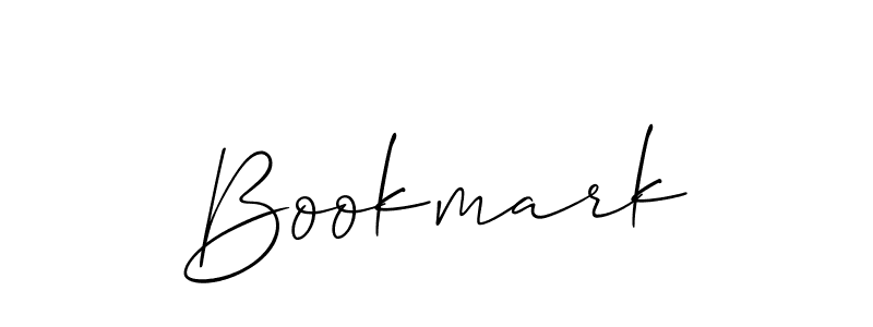 Make a beautiful signature design for name Bookmark. With this signature (Allison_Script) style, you can create a handwritten signature for free. Bookmark signature style 2 images and pictures png