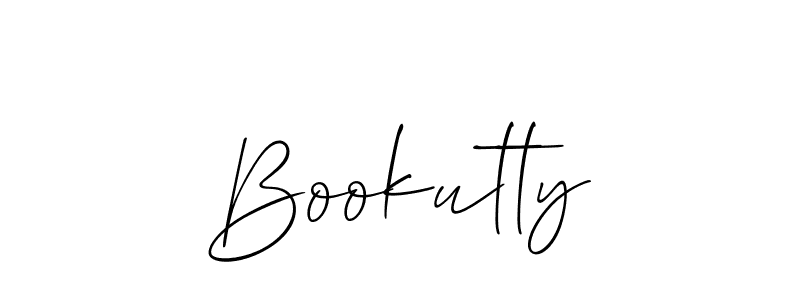 How to make Bookutty name signature. Use Allison_Script style for creating short signs online. This is the latest handwritten sign. Bookutty signature style 2 images and pictures png
