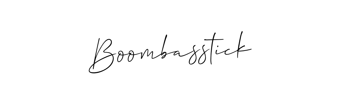 Use a signature maker to create a handwritten signature online. With this signature software, you can design (Allison_Script) your own signature for name Boombasstick. Boombasstick signature style 2 images and pictures png