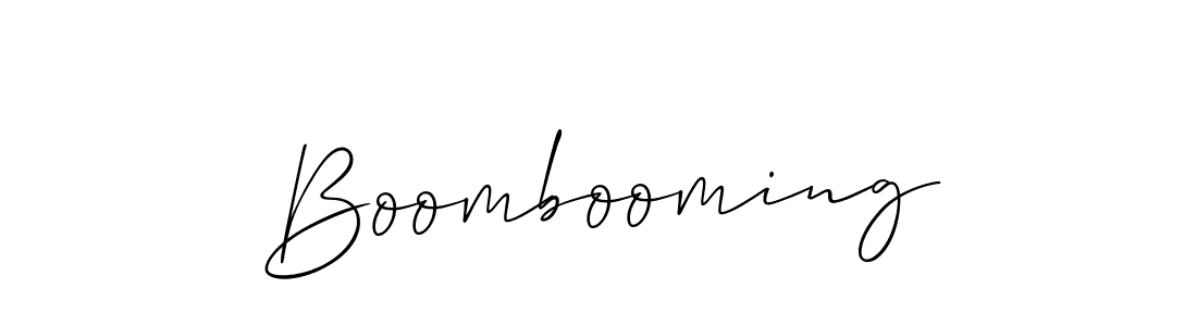 It looks lik you need a new signature style for name Boombooming. Design unique handwritten (Allison_Script) signature with our free signature maker in just a few clicks. Boombooming signature style 2 images and pictures png
