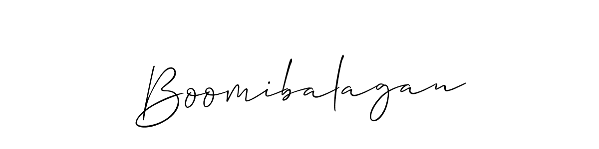 Also we have Boomibalagan name is the best signature style. Create professional handwritten signature collection using Allison_Script autograph style. Boomibalagan signature style 2 images and pictures png