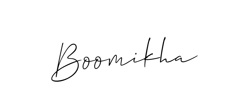 Best and Professional Signature Style for Boomikha. Allison_Script Best Signature Style Collection. Boomikha signature style 2 images and pictures png