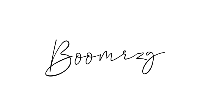 How to Draw Boomrzg signature style? Allison_Script is a latest design signature styles for name Boomrzg. Boomrzg signature style 2 images and pictures png