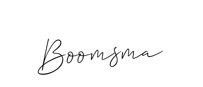 You should practise on your own different ways (Allison_Script) to write your name (Boomsma) in signature. don't let someone else do it for you. Boomsma signature style 2 images and pictures png