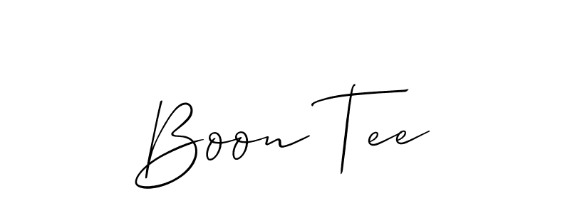 Also we have Boon Tee name is the best signature style. Create professional handwritten signature collection using Allison_Script autograph style. Boon Tee signature style 2 images and pictures png