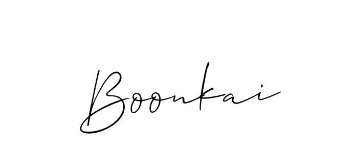 Also You can easily find your signature by using the search form. We will create Boonkai name handwritten signature images for you free of cost using Allison_Script sign style. Boonkai signature style 2 images and pictures png