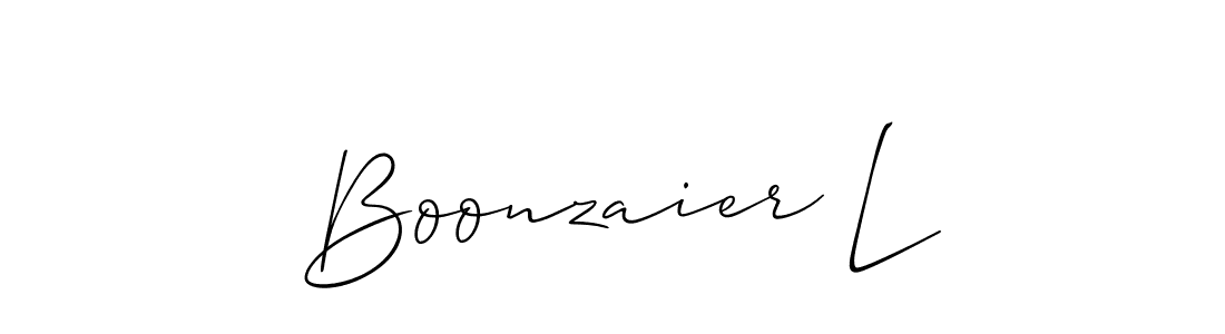 Design your own signature with our free online signature maker. With this signature software, you can create a handwritten (Allison_Script) signature for name Boonzaier L. Boonzaier L signature style 2 images and pictures png