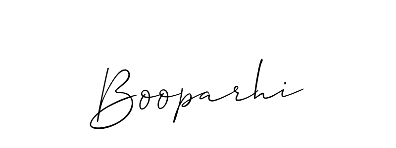 Design your own signature with our free online signature maker. With this signature software, you can create a handwritten (Allison_Script) signature for name Booparhi. Booparhi signature style 2 images and pictures png