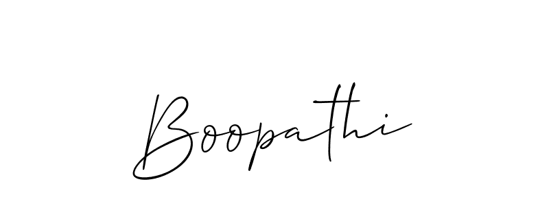 Use a signature maker to create a handwritten signature online. With this signature software, you can design (Allison_Script) your own signature for name Boopathi. Boopathi signature style 2 images and pictures png