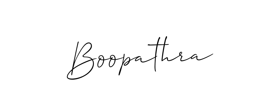 Make a beautiful signature design for name Boopathra. With this signature (Allison_Script) style, you can create a handwritten signature for free. Boopathra signature style 2 images and pictures png