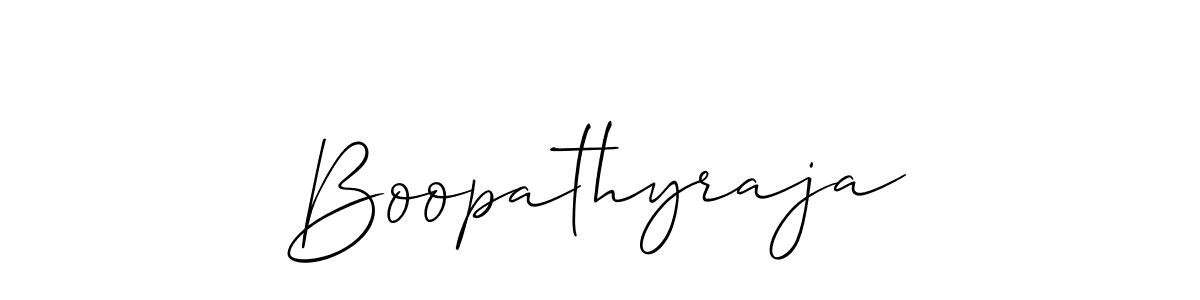Boopathyraja stylish signature style. Best Handwritten Sign (Allison_Script) for my name. Handwritten Signature Collection Ideas for my name Boopathyraja. Boopathyraja signature style 2 images and pictures png