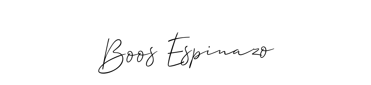 Create a beautiful signature design for name Boos Espinazo. With this signature (Allison_Script) fonts, you can make a handwritten signature for free. Boos Espinazo signature style 2 images and pictures png