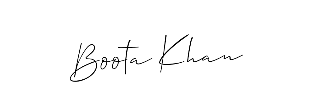 Also we have Boota Khan name is the best signature style. Create professional handwritten signature collection using Allison_Script autograph style. Boota Khan signature style 2 images and pictures png