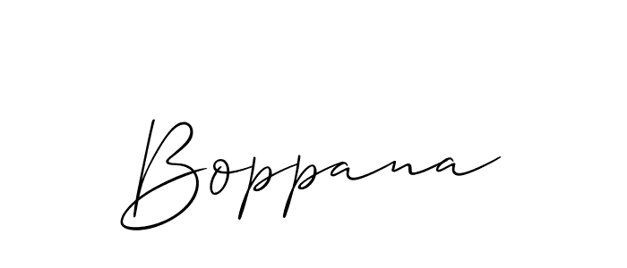 Design your own signature with our free online signature maker. With this signature software, you can create a handwritten (Allison_Script) signature for name Boppana. Boppana signature style 2 images and pictures png