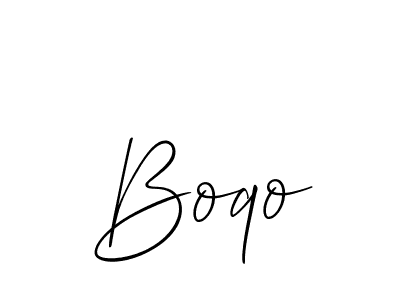 Use a signature maker to create a handwritten signature online. With this signature software, you can design (Allison_Script) your own signature for name Boqo. Boqo signature style 2 images and pictures png