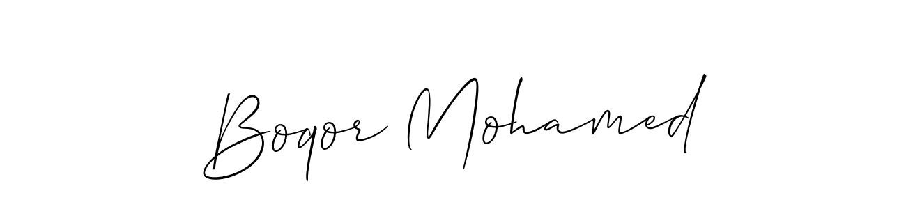 This is the best signature style for the Boqor Mohamed name. Also you like these signature font (Allison_Script). Mix name signature. Boqor Mohamed signature style 2 images and pictures png
