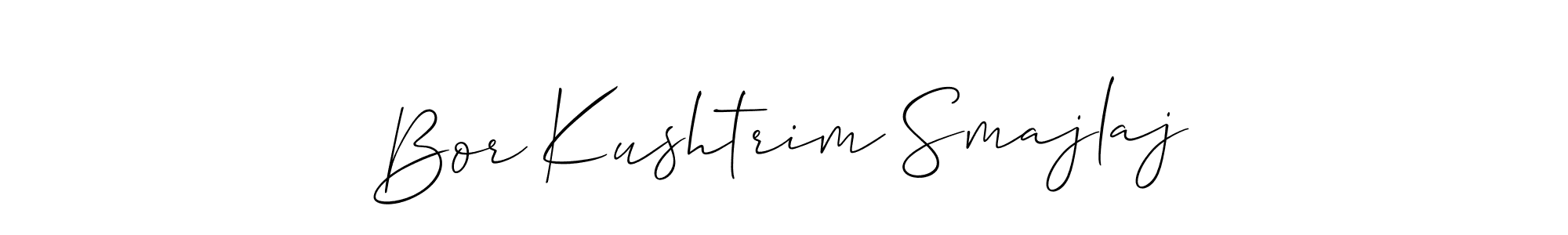 Similarly Allison_Script is the best handwritten signature design. Signature creator online .You can use it as an online autograph creator for name Bor Kushtrim Smajlaj. Bor Kushtrim Smajlaj signature style 2 images and pictures png