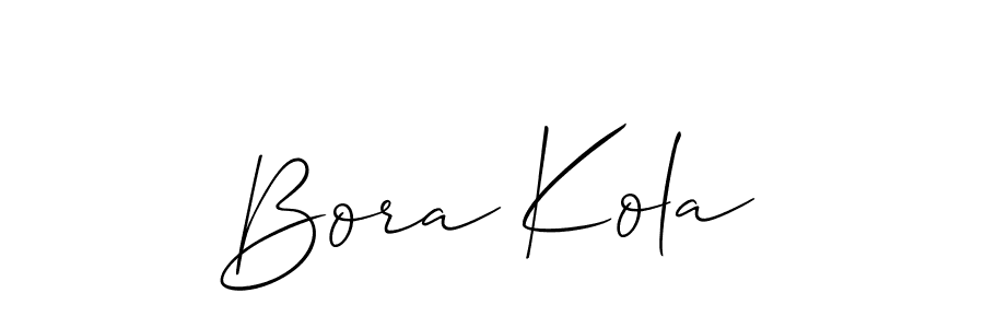 How to Draw Bora Kola signature style? Allison_Script is a latest design signature styles for name Bora Kola. Bora Kola signature style 2 images and pictures png